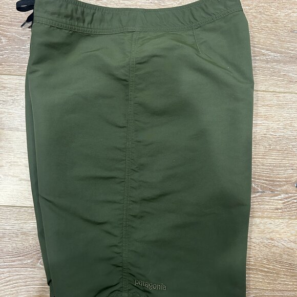 Patagonia Men's Board Shorts Y2K Forest Green Sz 34 Swim Trunks River Surf - Picture 3 of 6